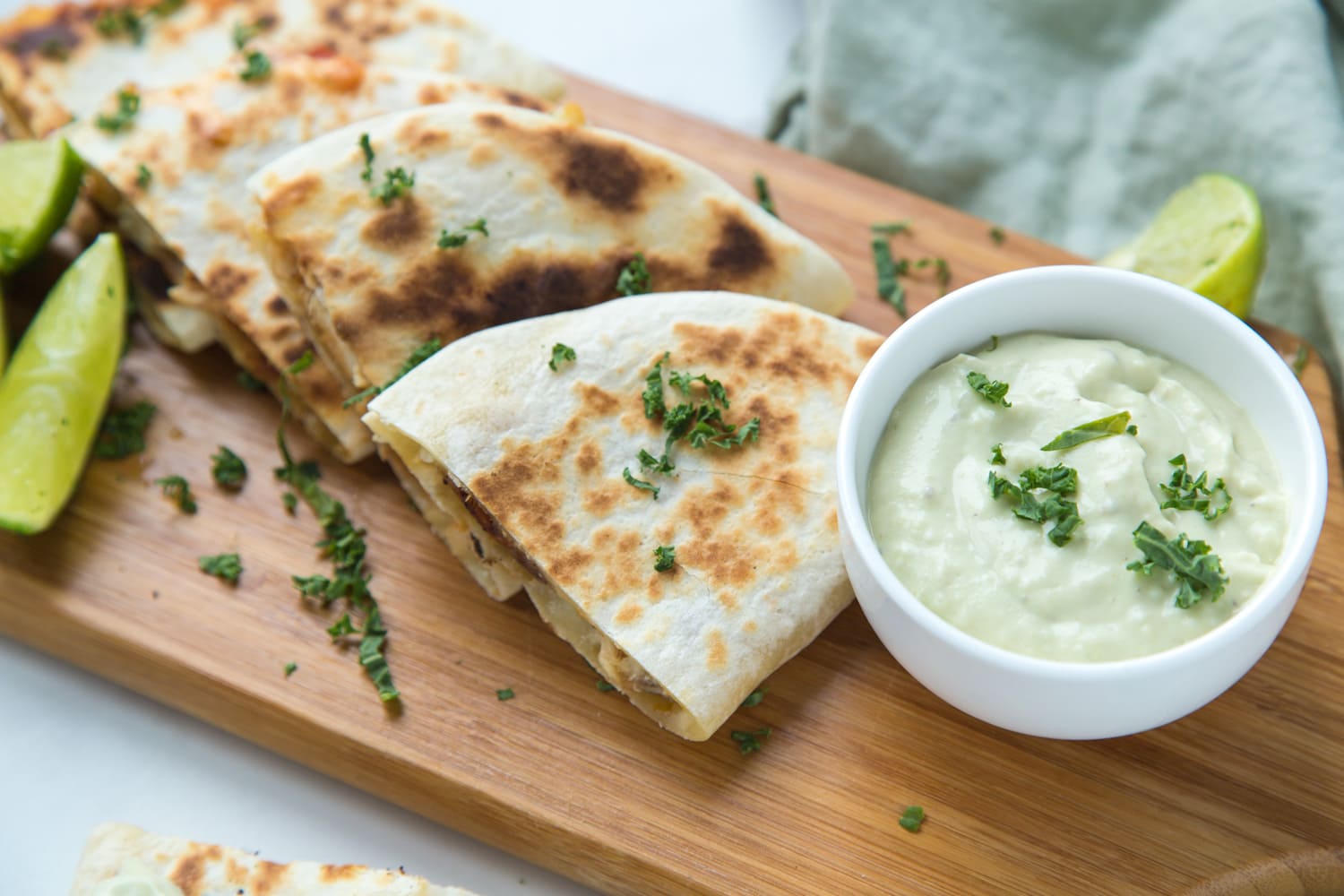quesadillas au poulet avocat Cinq Fourchettes