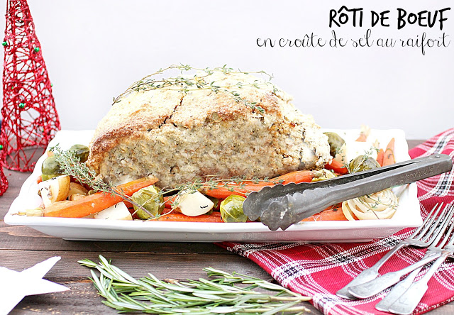 Rôti de bœuf en croûte de sel au raifort - Cinq Fourchettes