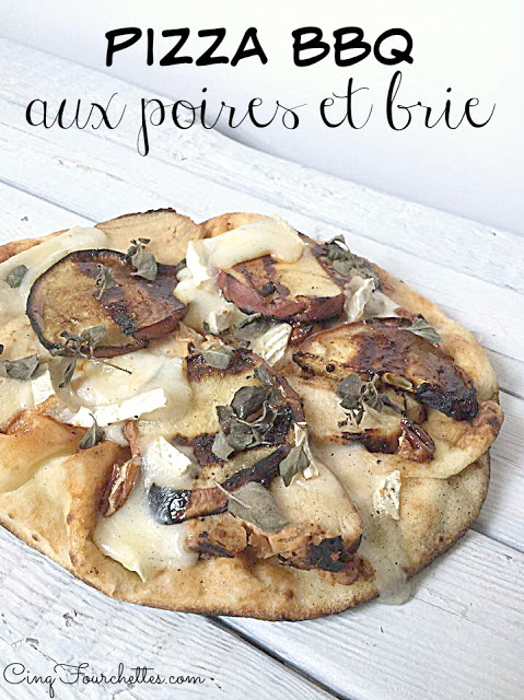 Pizza maison aux poires et brie Cinq Fourchettes