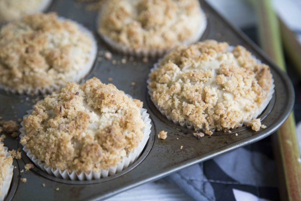 Muffin Rhubarbe Lime Coco / Cinq Fourchettes