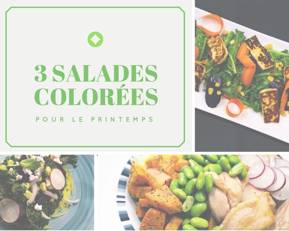 3 salades printanières colorées / Cinq Fourchettes