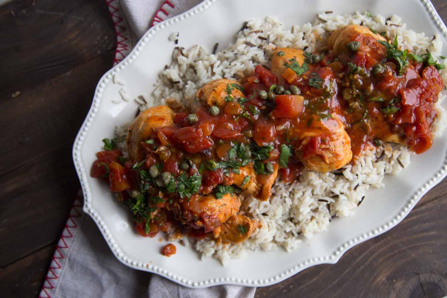 Poulet cacciatore en moins de 30 minutes Cinq Fourchettes
