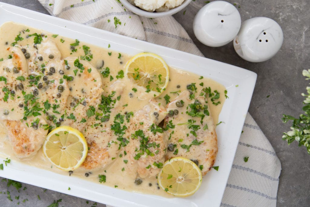 poulet piccata citron Cinq Fourchettes