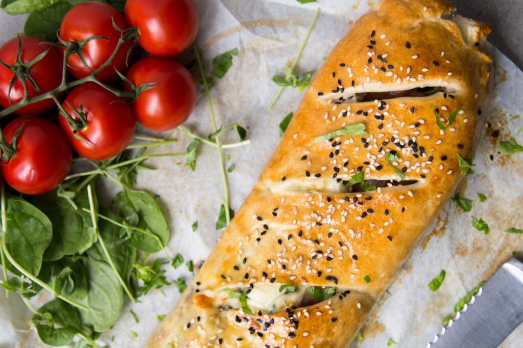 stromboli prosciutto fromage pizza Cinq Fourchettes recette