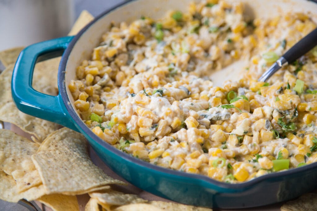 trempette de maïs corn fromage cheese nachos Cinq Fourchettes recette