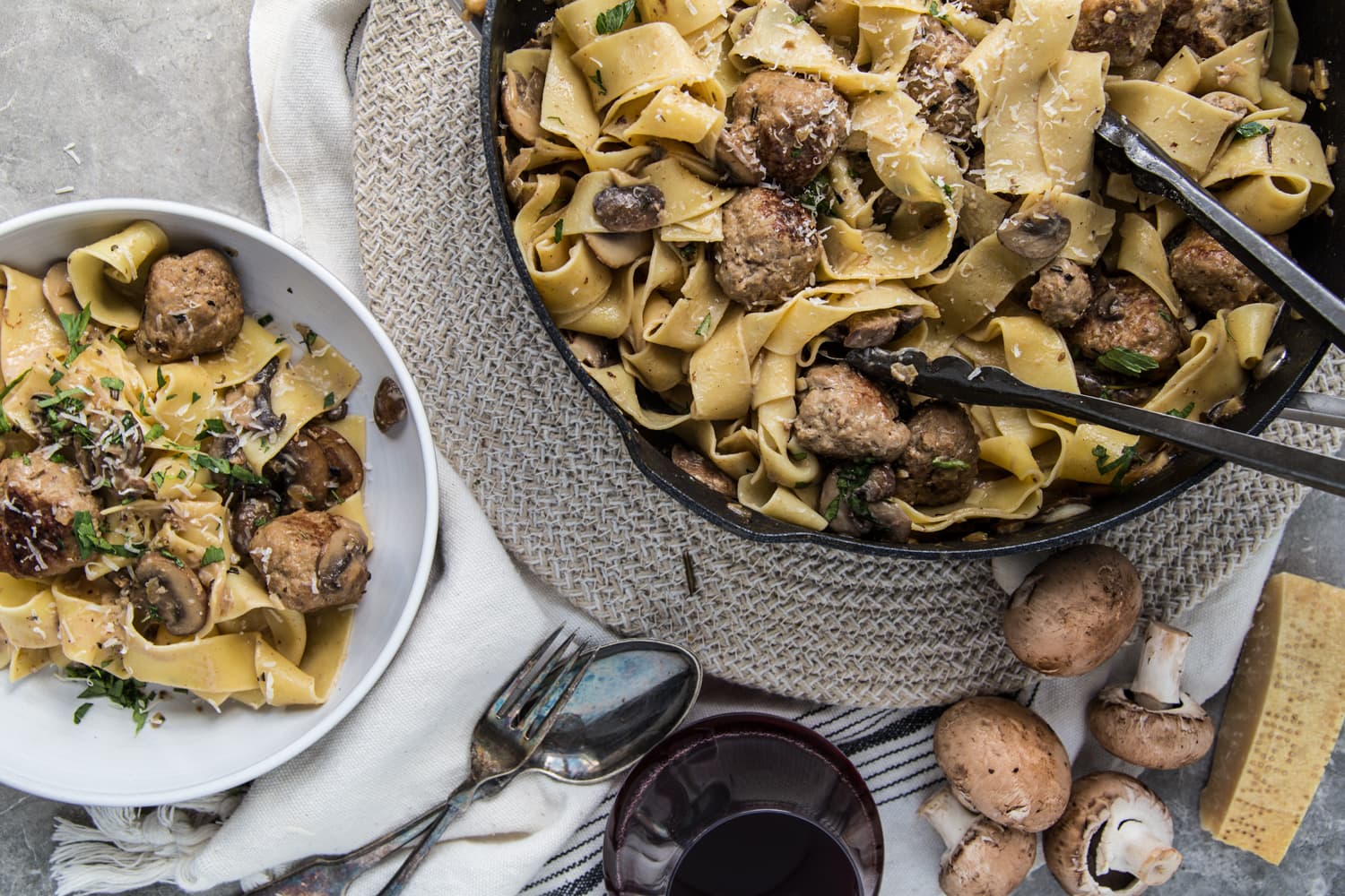 veau boulettes au marsala recette pâtes Cinq Fourchettes
