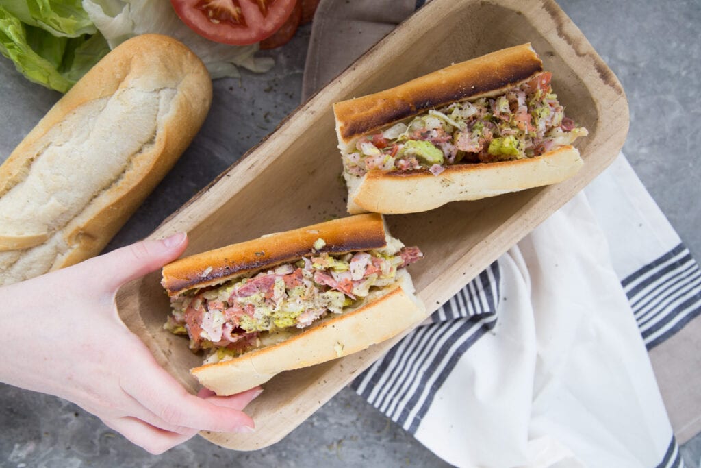 chopped italian sandwich sous-marin trends Cinq Fourchettes recette recipe
