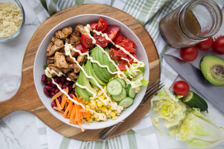 bol au poulet au air fryer couscous chicken bowl Cinq Fourchettes recette recipe